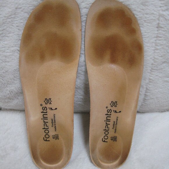 Birkenstock Footprints TRIESTE Beige/Moonstruck Leather Slip on 40 N US W 9 M 7 - Picture 4 of 14